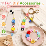 Set di 20 bottoni in resina colorati, perline sfuse per braccialetti fai da te.