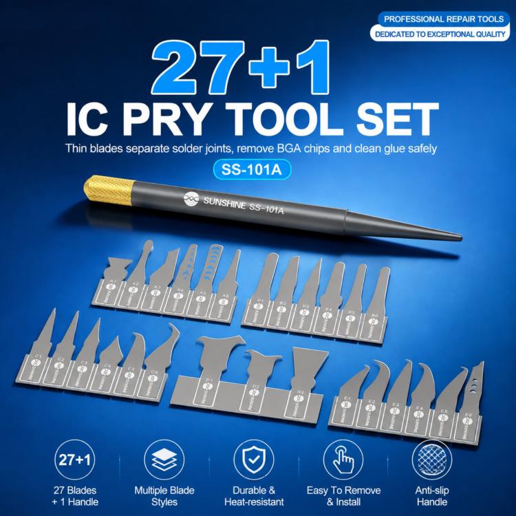 Set di lame di precisione SUNSHINE SS-101A per la riparazione di circuiti integrati