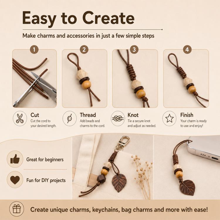 Filo in ecopelle PU versatile da 3 mm per accessori fai da te e perline