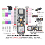 Modulo di sviluppo per comunicazioni wireless LILYGO, T-A7670G-S3 GPS L76K, T-A7670G-S3 No-GPS, T-SIM7670G-S3 SIM-GPS, T-SIM7670G-S3 GPS, T-A7670E-S3 SIM-GPS, T-A7670E-S3 No-GPS, T-A7670SA-S3 SIM-GPS, T-A7670SA-S3 No-GPS