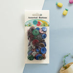 60 g/confezione Bottoni rotondi in resina colorati di varie dimensioni Kit per lavoretti fai da te per bambini, 100-200 pezzi/confezione, Round