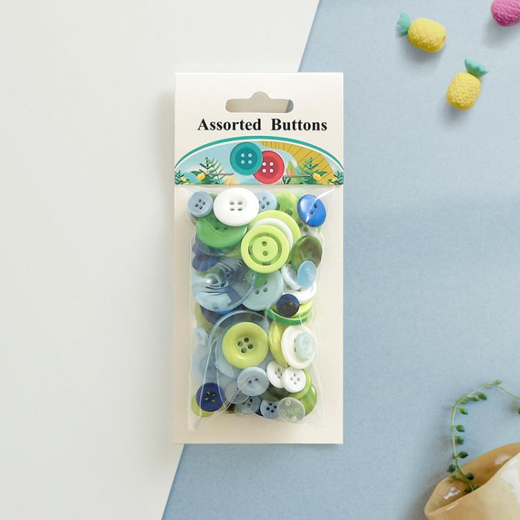 60 g/confezione Bottoni rotondi in resina colorati di varie dimensioni Kit per lavoretti fai da te per bambini, 100-200 pezzi/confezione, Round