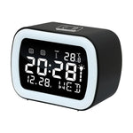 Orologio digitale elettronico DS-5801 con display LED intelligente della temperatura e luce notturna.