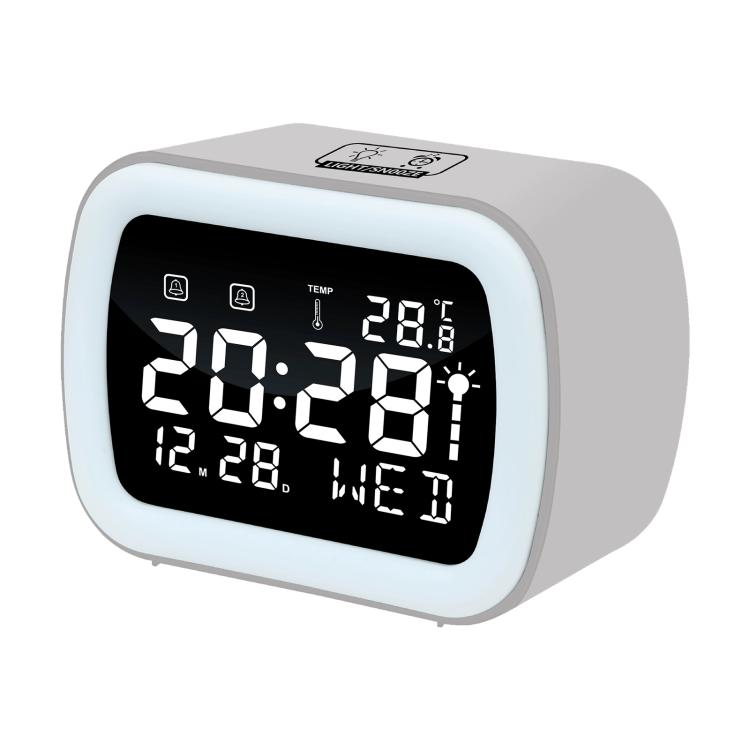 Orologio digitale elettronico DS-5801 con display LED intelligente della temperatura e luce notturna.