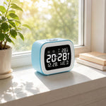 Orologio digitale elettronico DS-5801 con display LED intelligente della temperatura e luce notturna.