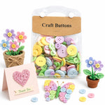 Kit per lavori creativi fai da te con bottoni rotondi in resina colorati di varie dimensioni, 175 g/confezione, 250-400 pezzi/confezione