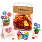 Kit per lavori creativi fai da te con bottoni rotondi in resina colorati di varie dimensioni, 175 g/confezione, 250-400 pezzi/confezione
