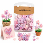 Kit per lavori creativi fai da te con bottoni rotondi in resina colorati di varie dimensioni, 175 g/confezione, 250-400 pezzi/confezione