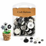 Kit per lavori creativi fai da te con bottoni rotondi in resina colorati di varie dimensioni, 175 g/confezione, 250-400 pezzi/confezione