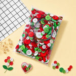 500 g/confezione Bottoni natalizi rotondi in resina colorati di varie dimensioni Kit per lavoretti fai da te per bambini, 800-1000 pezzi/confezione