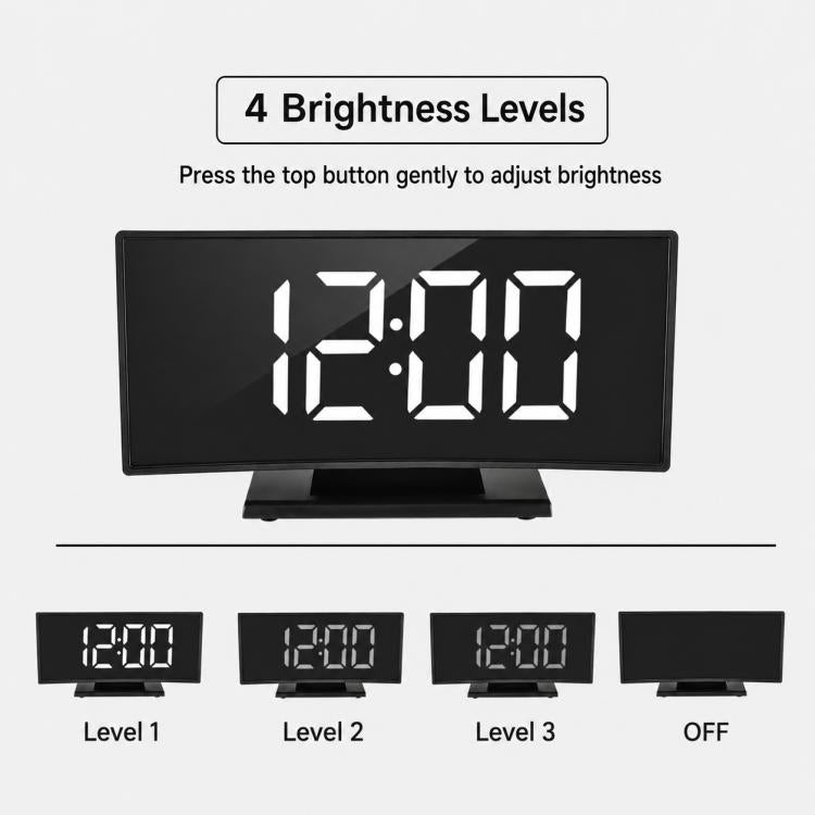 Orologio digitale elettronico multifunzione con schermo curvo a LED DS-3621L-2