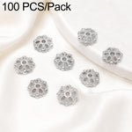 Confezione da 100 pezzi di copriperline a forma di fiore cavo placcati in oro, distanziatori per la creazione di gioielli fai da te., 6-Petal Point Cap 8mm, 6-Petal Flower Cap 9mm, Copper Coin Bead Cap 8mm Hole 2.4mm, Copper Coin Bead Cap 10mm Hole 3mm...