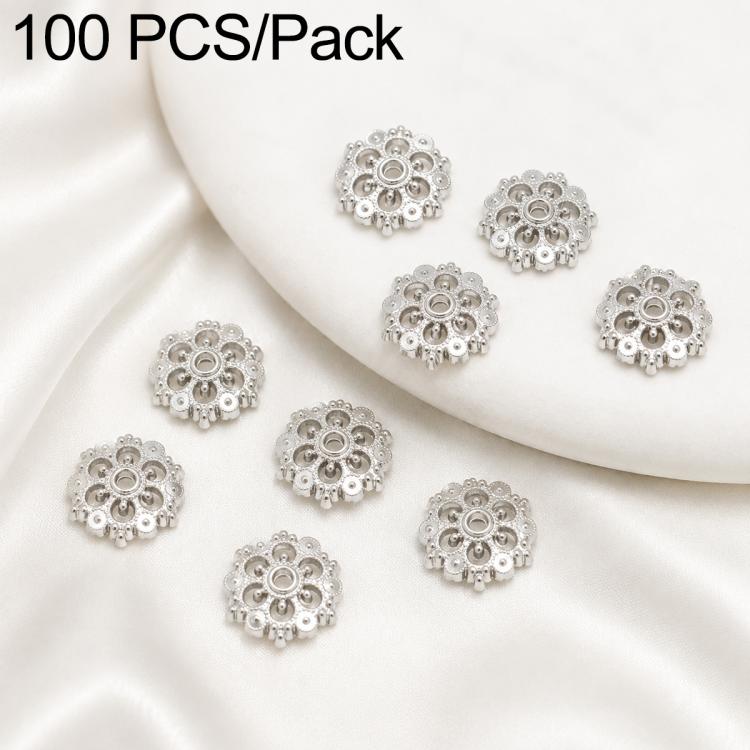 Confezione da 100 pezzi di copriperline a forma di fiore cavo placcati in oro, distanziatori per la creazione di gioielli fai da te., 6-Petal Point Cap 8mm, 6-Petal Flower Cap 9mm, Copper Coin Bead Cap 8mm Hole 2.4mm, Copper Coin Bead Cap 10mm Hole 3mm...