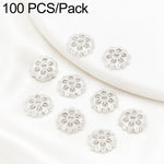 Confezione da 100 pezzi di copriperline a forma di fiore cavo placcati in oro, distanziatori per la creazione di gioielli fai da te., 6-Petal Point Cap 8mm, 6-Petal Flower Cap 9mm, Copper Coin Bead Cap 8mm Hole 2.4mm, Copper Coin Bead Cap 10mm Hole 3mm...