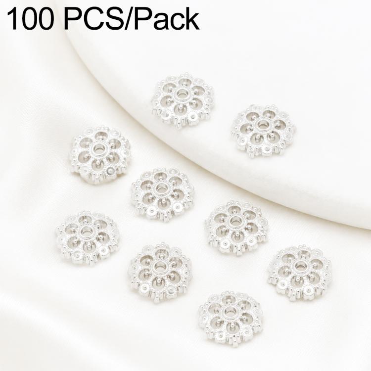 Confezione da 100 pezzi di copriperline a forma di fiore cavo placcati in oro, distanziatori per la creazione di gioielli fai da te., 6-Petal Point Cap 8mm, 6-Petal Flower Cap 9mm, Copper Coin Bead Cap 8mm Hole 2.4mm, Copper Coin Bead Cap 10mm Hole 3mm...