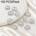 Confezione da 100 pezzi di copriperline a forma di fiore cavo placcati in oro, distanziatori per la creazione di gioielli fai da te., 6-Petal Point Cap 8mm, 6-Petal Flower Cap 9mm, Copper Coin Bead Cap 8mm Hole 2.4mm, Copper Coin Bead Cap 10mm Hole 3mm...