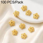 Confezione da 100 pezzi di copriperline a forma di fiore cavo placcati in oro, distanziatori per la creazione di gioielli fai da te., 6-Petal Point Cap 8mm, 6-Petal Flower Cap 9mm, Copper Coin Bead Cap 8mm Hole 2.4mm, Copper Coin Bead Cap 10mm Hole 3mm...