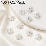 Confezione da 100 pezzi di copriperline a forma di fiore cavo placcati in oro, distanziatori per la creazione di gioielli fai da te., 6-Petal Point Cap 8mm, 6-Petal Flower Cap 9mm, Copper Coin Bead Cap 8mm Hole 2.4mm, Copper Coin Bead Cap 10mm Hole 3mm...