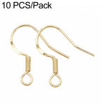 Confezione da 10 ganci per orecchini in argento sterling S925, semilavorati, ideali per la creazione di gioielli fai da te., Hooks, Bead Spring Large Hooks
