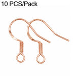 Confezione da 10 ganci per orecchini in argento sterling S925, semilavorati, ideali per la creazione di gioielli fai da te., Hooks, Bead Spring Large Hooks