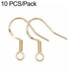 Confezione da 10 ganci per orecchini in argento sterling S925, semilavorati, ideali per la creazione di gioielli fai da te., Hooks, Bead Spring Large Hooks