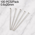Confezione da 100 perni in ottone placcato oro con testa a sfera per la creazione di orecchini e gioielli fai da te., 0.6x20mm, 0.6x24mm