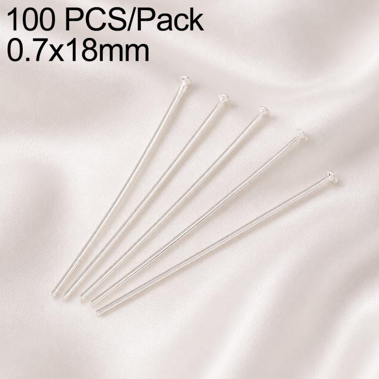 Confezione da 100 perni in ottone placcato oro con testa a sfera per la creazione di orecchini e gioielli fai da te., 0.7x16mm, 0.7x18mm