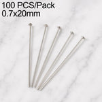 Confezione da 100 perni in ottone placcato oro con testa a sfera per la creazione di orecchini e gioielli fai da te., 0.7x20mm, 0.7x24mm