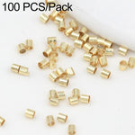 100 pezzi/confezione Tubo di posizionamento in rame Clip fissa Separatore piatto per perline per la creazione di gioielli fai da te, 1.5x1mm, 2x2mm