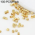 100 pezzi/confezione Tubo di posizionamento in rame Clip fissa Separatore piatto per perline per la creazione di gioielli fai da te, 1.5x1mm, 2x2mm