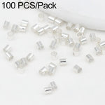 100 pezzi/confezione Tubo di posizionamento in rame Clip fissa Separatore piatto per perline per la creazione di gioielli fai da te, 1.5x1mm, 2x2mm