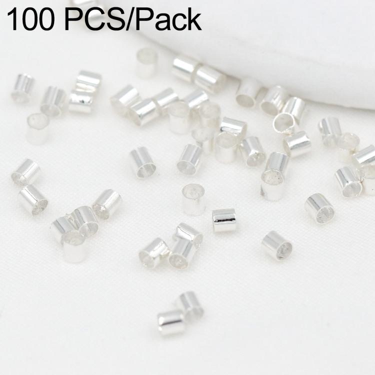 100 pezzi/confezione Tubo di posizionamento in rame Clip fissa Separatore piatto per perline per la creazione di gioielli fai da te, 1.5x1mm, 2x2mm