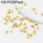 100 pezzi/confezione Tubo di posizionamento in rame Clip fissa Separatore piatto per perline per la creazione di gioielli fai da te, 1.5x1mm, 2x2mm