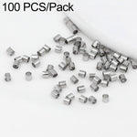 100 pezzi/confezione Tubo di posizionamento in rame Clip fissa Separatore piatto per perline per la creazione di gioielli fai da te, 1.5x1mm, 2x2mm