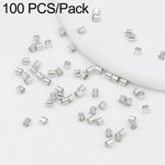 100 pezzi/confezione Tubo di posizionamento in rame Clip fissa Separatore piatto per perline per la creazione di gioielli fai da te, 1.5x1mm, 2x2mm