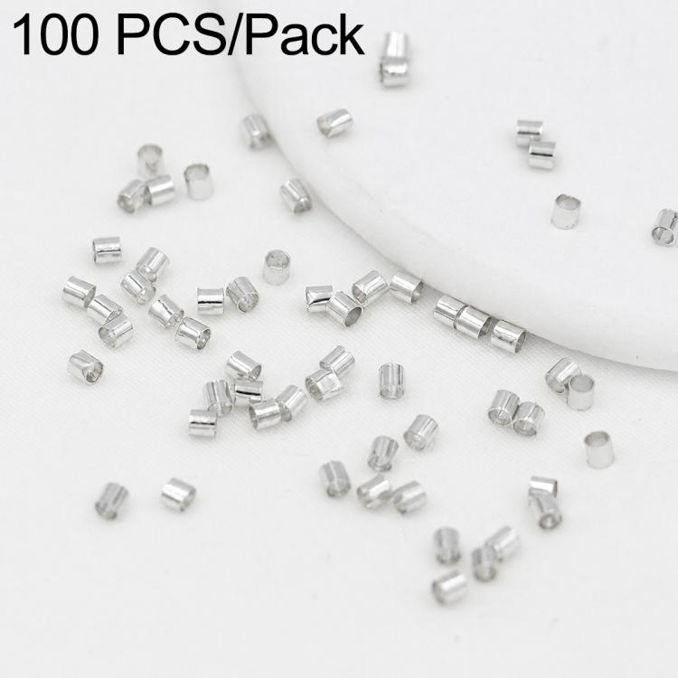 100 pezzi/confezione Tubo di posizionamento in rame Clip fissa Separatore piatto per perline per la creazione di gioielli fai da te, 1.5x1mm, 2x2mm