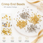 100 pezzi/confezione Tubo di posizionamento in rame Clip fissa Separatore piatto per perline per la creazione di gioielli fai da te, 1.5x1mm, 2x2mm