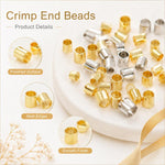 100 pezzi/confezione Tubo di posizionamento in rame Clip fissa Separatore piatto per perline per la creazione di gioielli fai da te, 1.5x1mm, 2x2mm