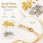 100 pezzi/confezione Tubo di posizionamento in rame Clip fissa Separatore piatto per perline per la creazione di gioielli fai da te, 1.5x1mm, 2x2mm