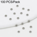 Confezione da 100 pezzi di copriperline a forma di fiocco di neve placcati in oro, distanziatori per la creazione di gioielli fai da te., Gear Snowflake 4mm, Gear Snowflake 5mm, Gear Snowflake 6mm