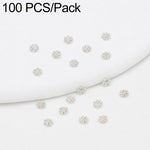 Confezione da 100 pezzi di copriperline a forma di fiocco di neve placcati in oro, distanziatori per la creazione di gioielli fai da te., Gear Snowflake 4mm, Gear Snowflake 5mm, Gear Snowflake 6mm