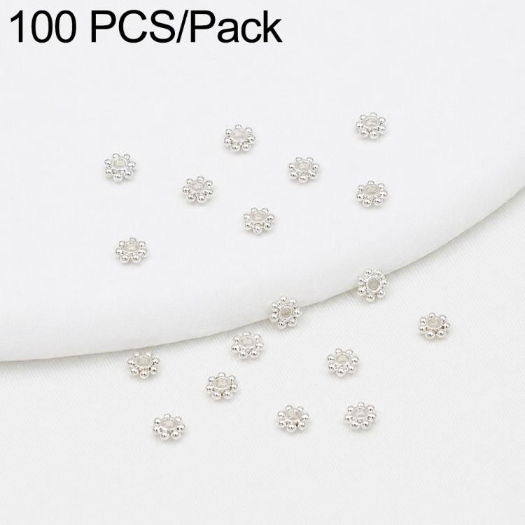 Confezione da 100 pezzi di copriperline a forma di fiocco di neve placcati in oro, distanziatori per la creazione di gioielli fai da te., Gear Snowflake 4mm, Gear Snowflake 5mm, Gear Snowflake 6mm