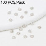 Confezione da 100 pezzi di copriperline a forma di fiocco di neve placcati in oro, distanziatori per la creazione di gioielli fai da te., Gear Snowflake 4mm, Gear Snowflake 5mm, Gear Snowflake 6mm