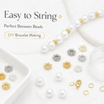 Confezione da 100 pezzi di copriperline a forma di fiocco di neve placcati in oro, distanziatori per la creazione di gioielli fai da te., Gear Snowflake 4mm, Gear Snowflake 5mm, Gear Snowflake 6mm