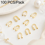Confezione da 100 pezzi di chiusure a U in rame, chiusure a ferro di cavallo per braccialetti, ideali per la creazione di gioielli fai da te., 4x5mm, 5x6mm