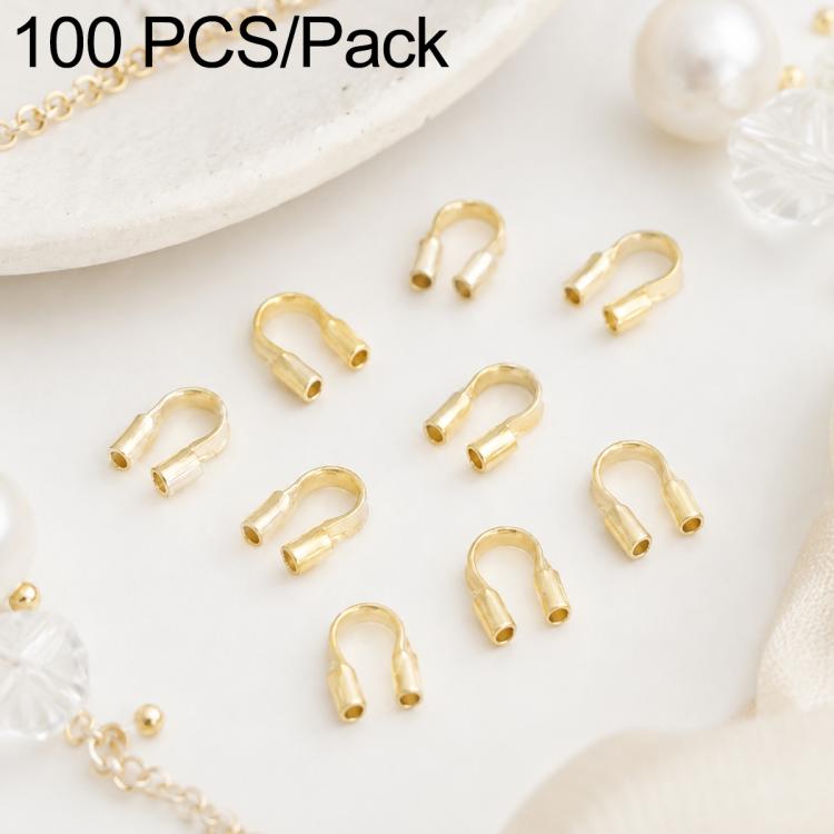 Confezione da 100 pezzi di chiusure a U in rame, chiusure a ferro di cavallo per braccialetti, ideali per la creazione di gioielli fai da te., 4x5mm, 5x6mm