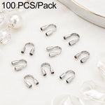 Confezione da 100 pezzi di chiusure a U in rame, chiusure a ferro di cavallo per braccialetti, ideali per la creazione di gioielli fai da te., 4x5mm, 5x6mm