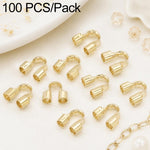 Confezione da 100 pezzi di chiusure a U in rame, chiusure a ferro di cavallo per braccialetti, ideali per la creazione di gioielli fai da te., 4x5mm, 5x6mm
