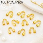 Confezione da 100 pezzi di chiusure a U in rame, chiusure a ferro di cavallo per braccialetti, ideali per la creazione di gioielli fai da te., 4x5mm, 5x6mm