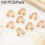 Confezione da 100 pezzi di chiusure a U in rame, chiusure a ferro di cavallo per braccialetti, ideali per la creazione di gioielli fai da te., 4x5mm, 5x6mm